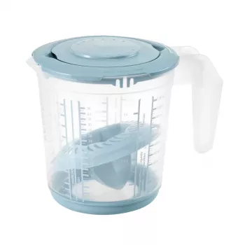 keeeper Matteo maatbeker-set, 3-delig, PP, Nordic Grey/transparant, geïntegreerde schalen voor vloeistoffen, suiker, meel 3004568015500