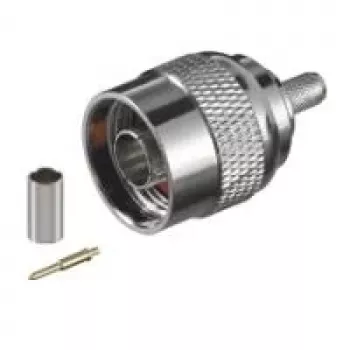Wentronic Goobay N-type krimstekker voor RG58-kabel, 5,2 mm, gouden pen, 50 ohm 11361