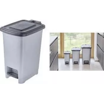 keeeper Olaf pedaalemmer, 25 liter, polypropyleen, licht zilver 1031416000000