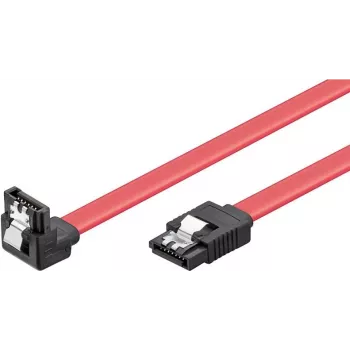 Wentronic 93116 SATA III-kabel 0,5m rood, 6Gbps met vergrendelingsclips