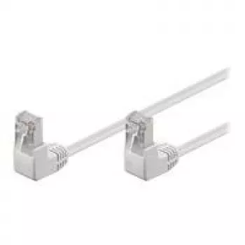 Wentronic Goobay CAT 5e patchkabel 2x 90° haaks, F/UTP, wit, 2 m - CCA verkoperd aluminium, 2x RJ45 90° (8P8C) (96063)
