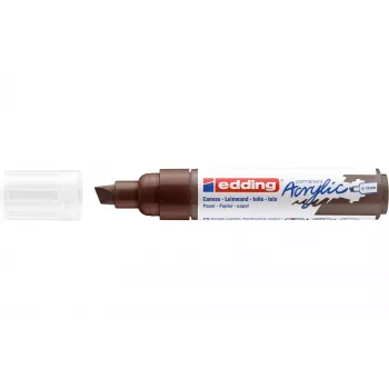 Edding 5000 acrylmarker breed - bruin - beitelpunt - extra dik - 5-10 mm 4-5000907