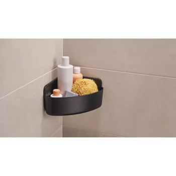 tesa LAVAA douchemandje voor hoeken, matzwart, zelfklevend, boorvrij, tot 6 kg 40518-00000-00