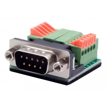 EXSYS EX-49000 seriële adapterkabel D-SUB 9-polig stekker naar 10-polige schroefklem, 30 cm