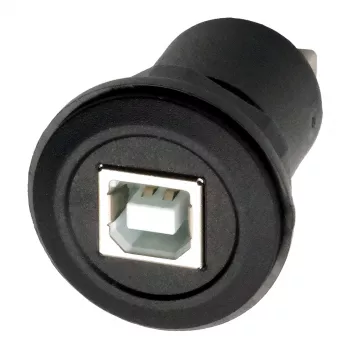 EXSYS EX-49213 paneelmontage-adapter USB-B bus naar USB-A bus, USB 2.0, metalen frame