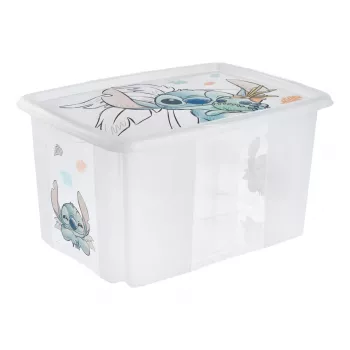 keeeper opbergbox karolina Stitch, 45 liter stapelbare/nestbare box met deksel, transparant PP, 1 stuk 1223900131900