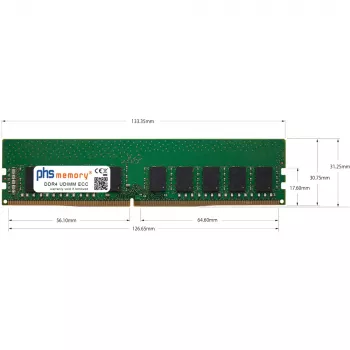 PHS-memory 8GB DDR4 ECC UDIMM 3200MHz PC4-25600E RAM voor Gigabyte B550M DS3H R2 SP580459
