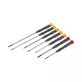 C.K Tools T4883x 7-delige elektronica-schroevendraaierset (plat 2,5x75, 3,0x100, 3,0x150, PH0x60, PH1x80, PZ0x60, PZ1x80)