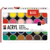 Marabu acrylverfset BASIC, 24 x 18 ml, hoge pigmentering, zeer hoge lichtbestendigheid 1210000000215