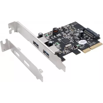 EXSYS EX-12001-2 PCIe x2 low-profile USB 3.2 Gen 2x2 adapter