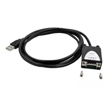 EXSYS EX-1311-2IS USB 2.0 naar RS-232 seriële adapter met FTDI FT232RL chipset, 921,6 Kbps, DB9 stekker, 0,8 m kabel