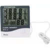 Bradas WL-M21 White Line digitaal weerstation met draadloze buitentemperatuursensor, binnen-/buitentemperatuur -10°C tot 70°C, wit