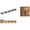 Bradas DIY-HG1212 5-voudige bezem- en gereedschaphouder met metalen rail en rollenklemmen