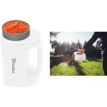 Bradas handmatige mini-strooier WHITE LINE, 2 liter, wit/antraciet, kunststof, ergonomische greep, 1 stuk (WL-SE101)