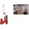 RAADHUIS stretchfolie handdispenser, rood/grijs kunststof, 2-delig, voor rollen tot 500 mm breedte, 38-76 mm kern (RD-351196)