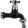 Bradas waterkraan 3/4 inch met kogelkraan, matzwart verchroomd messing, 1 stuk (GKK0T3434BK)