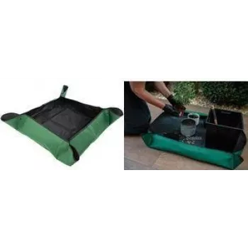 Bradas verpotmat voor planten, 1000 x 1000 mm, groen/zwart, waterdicht, Oxford 600D buitenmateriaal, PE binnenmateriaal, 1 stuk (TQ-P2/100)
