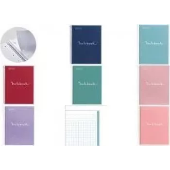 MIQUELRIUS collegeblok notitieboek EMOTIONS, DIN A4, roze Seyès, 80 vel, 90 g/m² wit papier, spiraalband - 1 stuk (MR2136)
