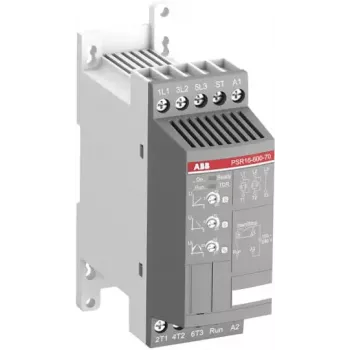 ABB PSR16-600-70 softstarter, 16 A, 208-600 V AC, 100-240 V AC besturing, 3-fasen, 7,5 kW bij 400 V 1SFA896107R7000