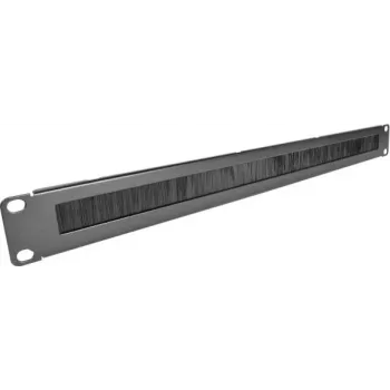 Televes UPPB 19-inch 1U frontplaat met borstelstrip, RAL 9005 zwart
