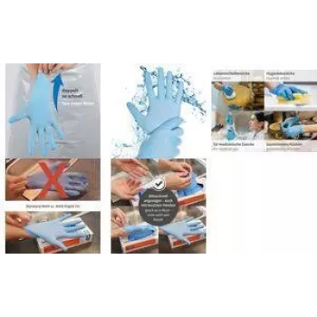 HYGOSTAR nitril handschoen Rapid-On, maat L, blauw, poedervrij, 1 stuk 270316