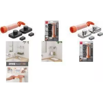 Metaltex VacuumFix haakset chroom kunststof boorvrije montage - 1 set 404999000