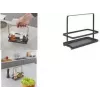 Metaltex Tokyo LAVA kruidenrek met draaggreep, matzwart gecoat metaal 352912000