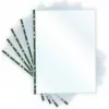 PAVO 8020614 A4 documenthoes kristalhelder met groene versterkte rand, bovenzijde open, universele perforatie, 0,06 mm PP, 1 stuk