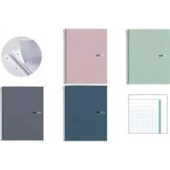 MIQUELRIUS College Block notitieboek THE ORIGINAL, DIN A4, zand geruit, 80 vel, 90 g/m², spiraalband MR46578