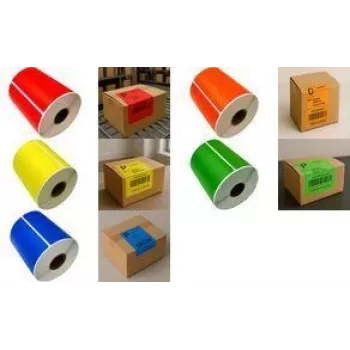RILLPRINT 67841 rode direct-thermische rollabels 102 x 152 mm, permanente lijm, voor Zebra-printers, 1 rol
