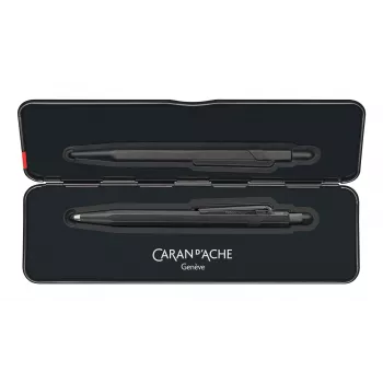 CARAN D'ACHE Fixpencil BLACK CODE stiftenhouder, 2 mm, matzwart zeshoekig aluminium behuizing 22.496