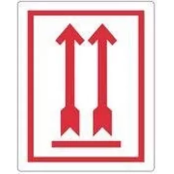 rillprint 76840 waarschuwingsetiket THIS SIDE UP! DO NOT TIP, permanent, wit/rood