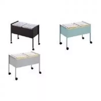 DURABLE ECONOMY DUO 100 A4 hangmapwagen, 2 verdiepingen, 100 bestandscapaciteit, zwart 308223