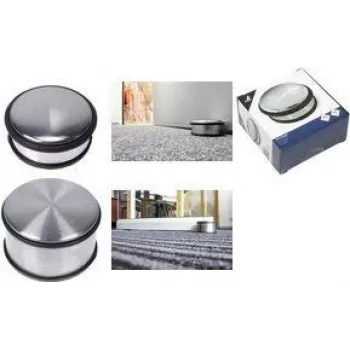 Kangaro K-11000 verchroomde metalen deurstopper, 100 mm diameter, 45 mm hoogte, 1,25 kg