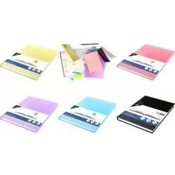 Kangaro K-5350 schetsboek, 80 vel, A4, pastelgeel papier, 100 g/m², zuurvrij, hardcover