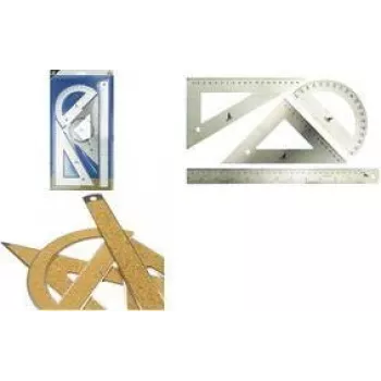 KANGARO K-760000 RVS liniaal-set, 4-delig, 15/30/45/60 cm, kurkrug