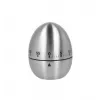 Metaltex mechanische eierwekker, eivormig, RVS, 60 minuten, zilver 259221000