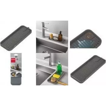 Metaltex Tidy-Mat siliconen afwas-organizer, grijs, 230 mm 320490000