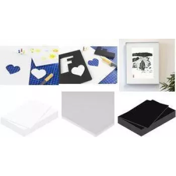 Kangaro schuimplaat DIN A3 5 mm wit dubbelzijdig mat papier polystyreenplaat K-0075-003