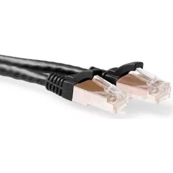 ACT 0,5m Cat6a S/FTP (S-STP) zwart netwerkkabel (IB9200)