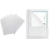 PAVO A4 heldere gegraveerde PP documenten-display-hoes, boven & rechts open, duimuitsparing, 0,10 mm, 1 stuk 8020638