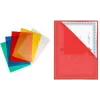 PAVO DIN A4 documenten-display-hoes, polypropyleen, 0,12 mm, gegraveerd, boven en rechts open, duimuitsparing, gekleurd, 1 stuk 8020645