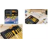 Kangaro acryl penset, 10-delig, nylonhaar, verschillende vormen, met opbergetui (K-840003)