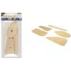 Kangaro houten spatel set voor klei, 5-delig voor vormen, schrapen en gladstrijken van klei of porselein (K-840101)