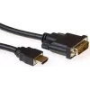 ACT AK3739 HDMI A stekker naar DVI-D stekker single-link conversiekabel 1 m zwart
