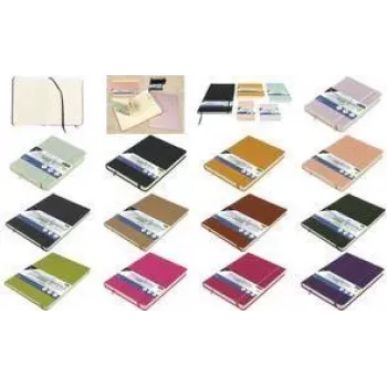 Kangaro K-861249 A4 schetsboek, 80 vel, 140 g/m² crèmekleurig papier, limoengroene PU-hardcover
