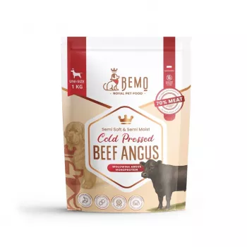 BEMO koudgeperst rundvlees Angus Mono droogvoer voor honden - 1kg
