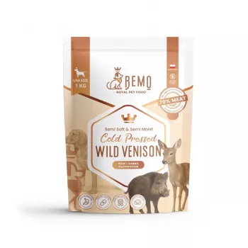 BEMO koudgeperst droogvoer voor honden met wildvlees - 1kg