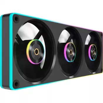 Ocypus Sigma F36 ARGB 365 mm drievoudige ventilator met enkel frame, Zwart