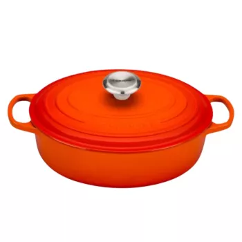 Le Creuset gietijzeren braadpan ovaal 27cm 3,4L vulkaanoranje